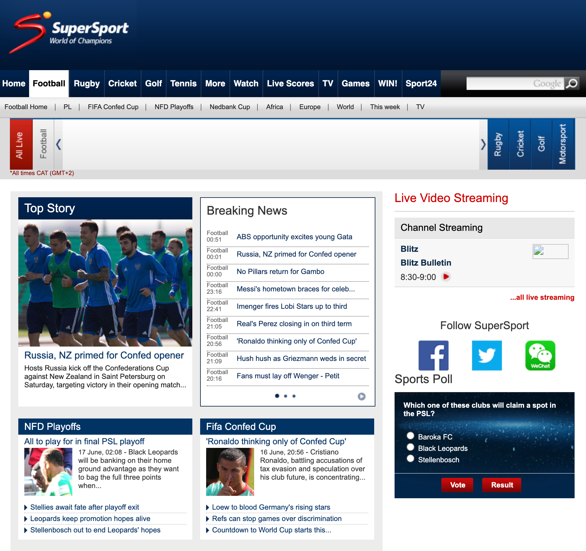 SuperSport Web Redesign